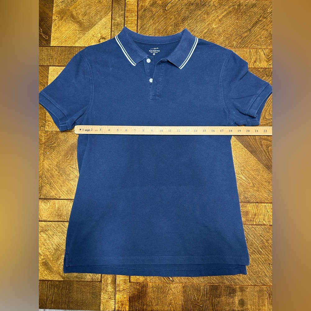 J. Crew Factory Navy Flex Pique Polo Shirt